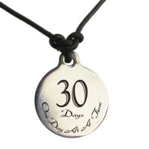 Sobriety Anniversary Leather Necklace Any Month or Year