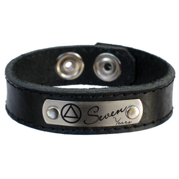 AA Sobriety Anniversary Leather Bracelet