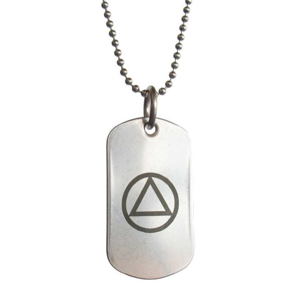 AA Unity Symbol Dog Tag Necklace