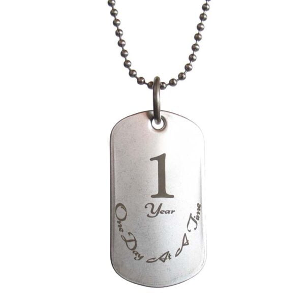 Sobriety Anniversary Dog Tag Any Year or Month