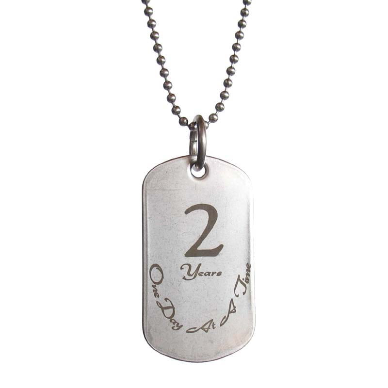 Sobriety Anniversary Dog Tag 4 Years – Serenity Is Forever