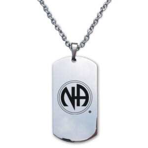 NA Narcotics Anonymous Symbol Designer Dog Tag Necklace
