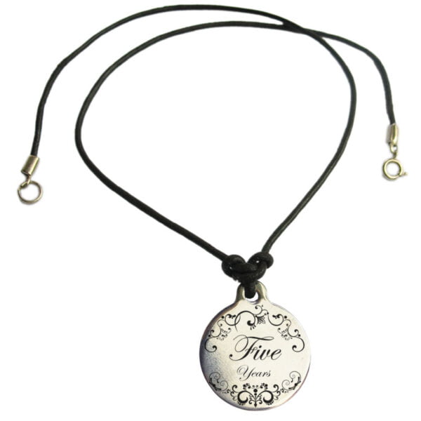 Sobriety Anniversary Florentine Necklace Any Month or Year