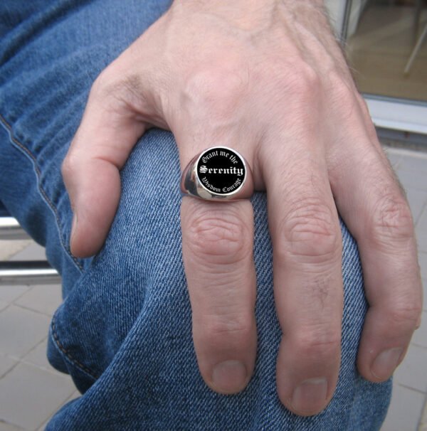 Serenity Prayer Ring for Men for AA or NA SIZE 9