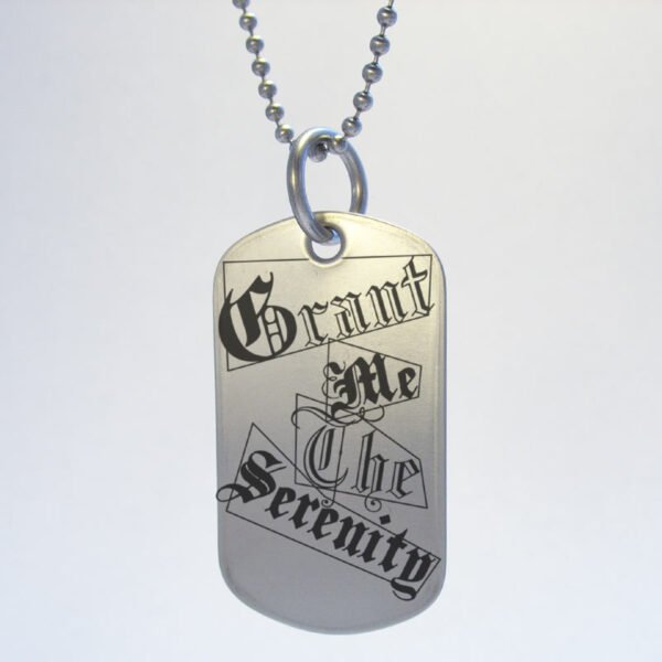 Grant Me The Serenity Dog Tag Necklace