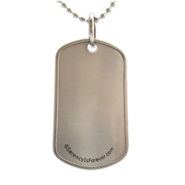 Turn It Over Black Dog Tag Necklace