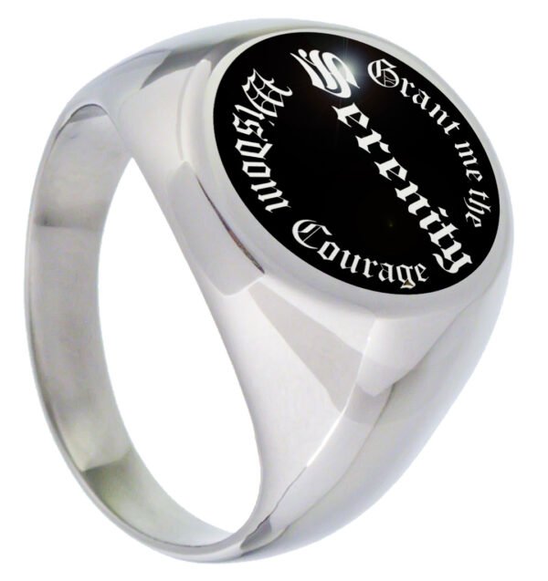 Serenity Prayer Ring for Men for AA or NA SIZE 9